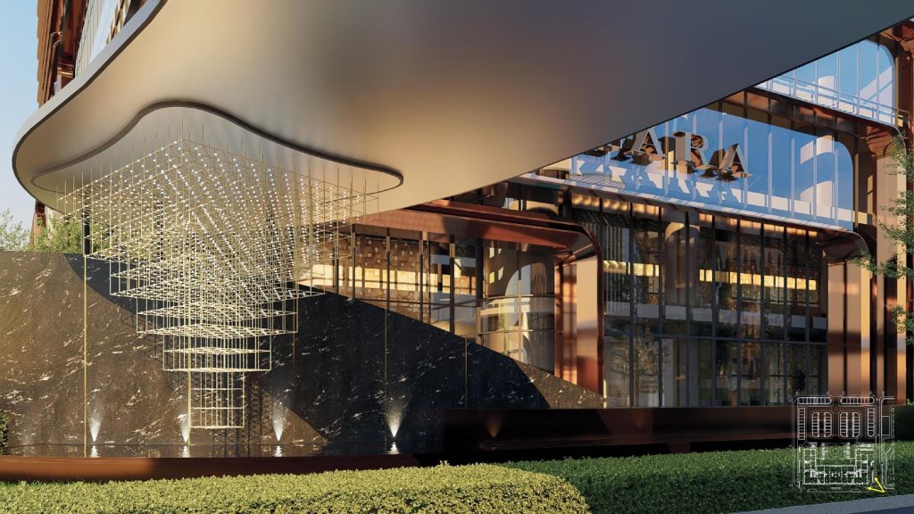 Cổng chào sang trọng tại dự án Rivea Residences