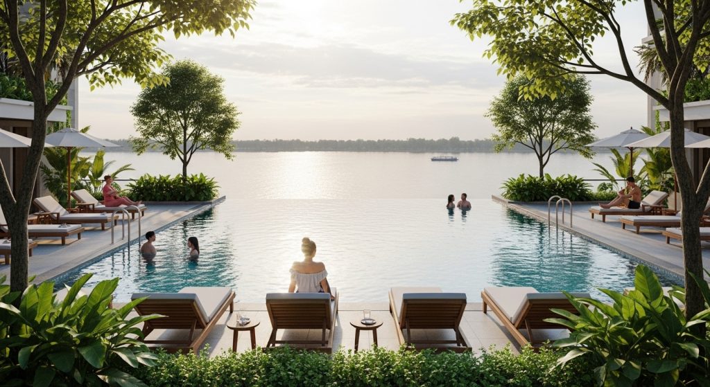 Hồ bơi vô cực dự án Rivea Residences