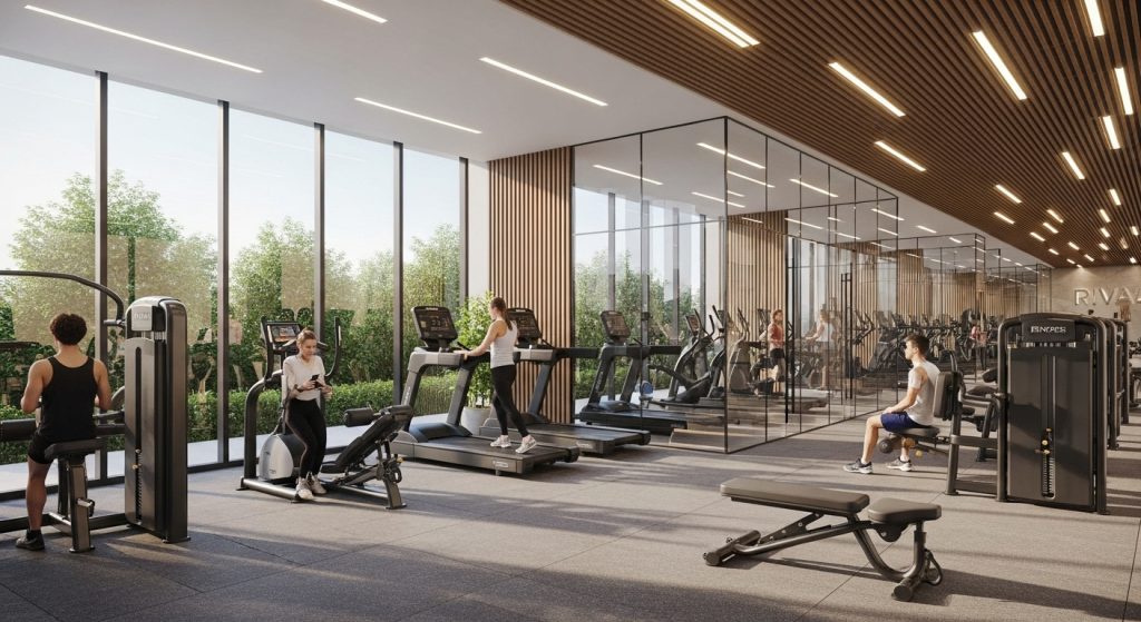 Phòng gym tại khu đô thị Rivea Residences